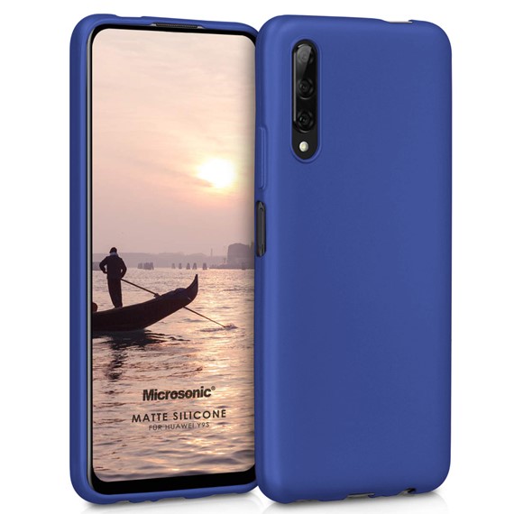 Microsonic Matte Silicone Huawei Y9S Kılıf Lacivert 1