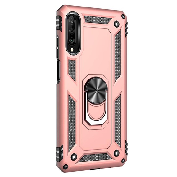 Microsonic Huawei Y9S Kılıf Military Ring Holder Rose Gold 2