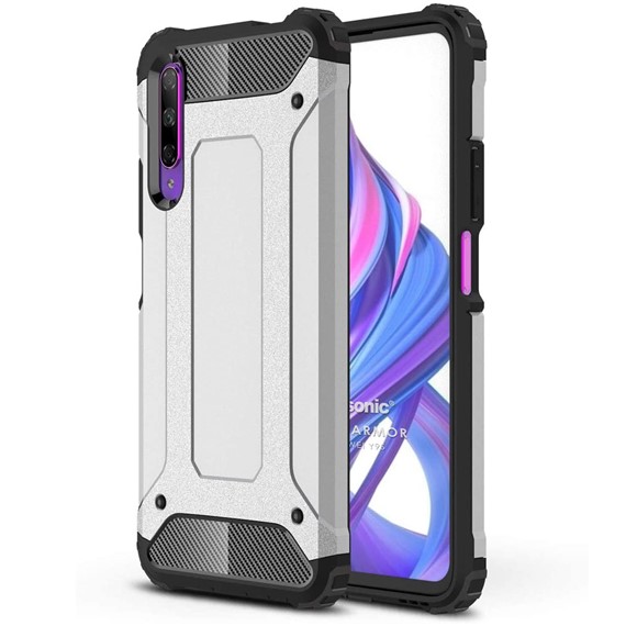 Microsonic Huawei Y9S Kılıf Rugged Armor Gümüş 1