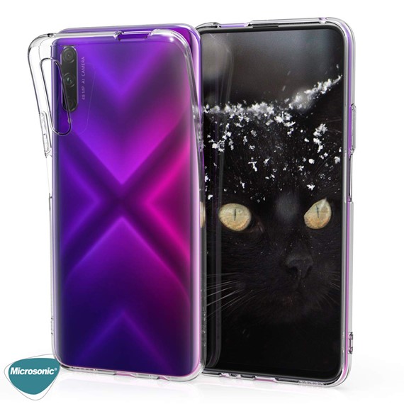 Microsonic Huawei Y9S Kılıf Transparent Soft Beyaz 5