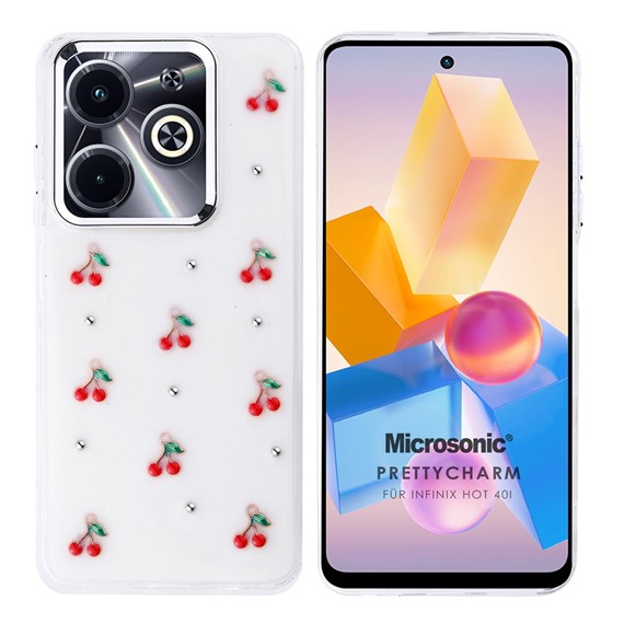 Microsonic Infinix Hot 40i Kılıf PrettyCharm Cherry 1