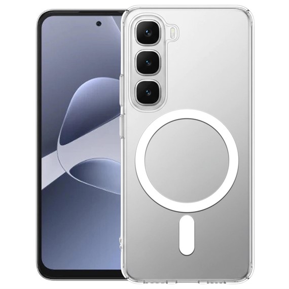 Microsonic Infinix Hot 60 Kılıf MagSafe Clear Sararmaz Şeffaf 1