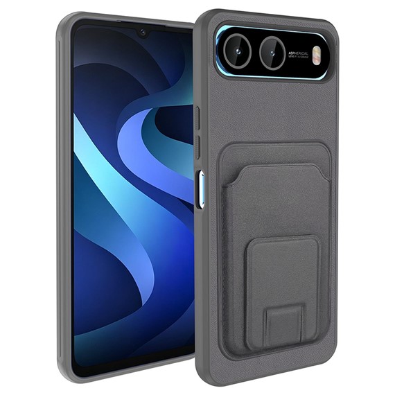Microsonic TECNO Spark 40 5G Kılıf PocketPro Litchi Gri 1