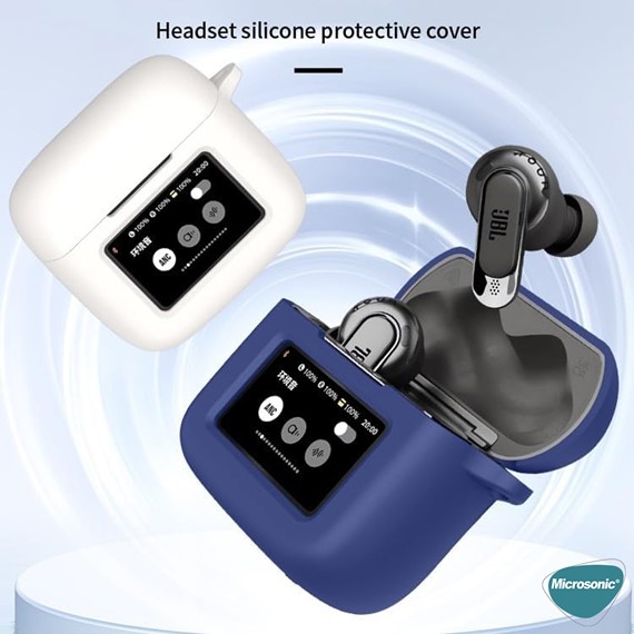 Microsonic JBL Tour Pro 3 Kılıf Askılı Mat Silikon Siyah 2