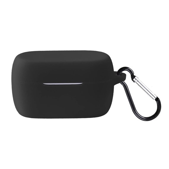 Microsonic Jabra Elite 4 Kılıf Askılı Mat Silikon Siyah 1
