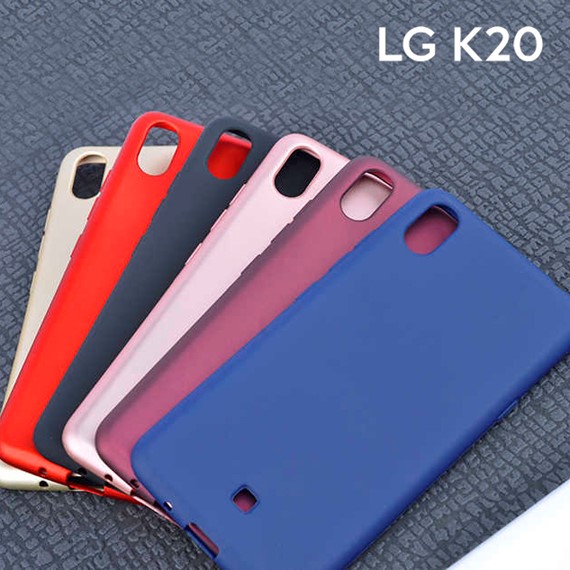 Microsonic Matte Silicone LG K20 2019 Kılıf Kırmızı 3