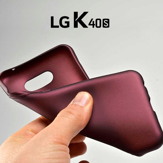 Microsonic Matte Silicone LG K40s Kılıf Kırmızı 4