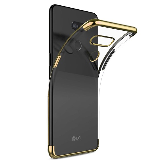 Microsonic LG K40s Kılıf Skyfall Transparent Clear Gold 2