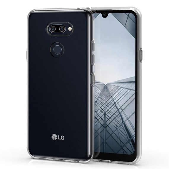 Microsonic LG K40s Kılıf Transparent Soft Beyaz 1