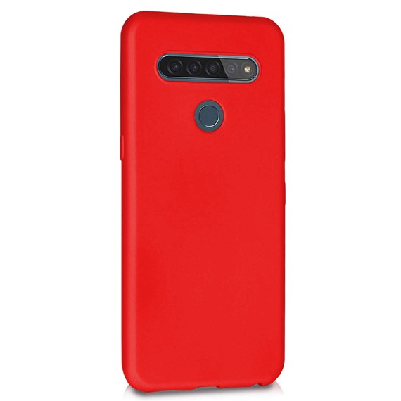 Microsonic Matte Silicone LG K41S Kılıf Kırmızı 2