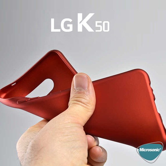 Microsonic Matte Silicone LG K50 Kılıf Lacivert 3