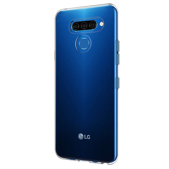 Microsonic LG K50 Kılıf Transparent Soft Beyaz 2