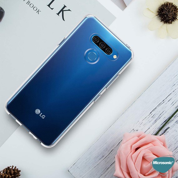 Microsonic LG K50 Kılıf Transparent Soft Beyaz 5