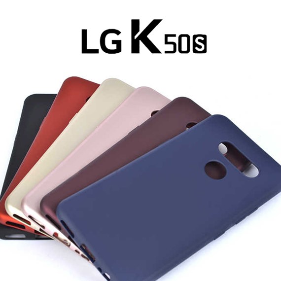 Microsonic Matte Silicone LG K50s Kılıf Mor 3