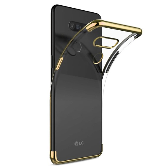 Microsonic LG K50s Kılıf Skyfall Transparent Clear Gold 2