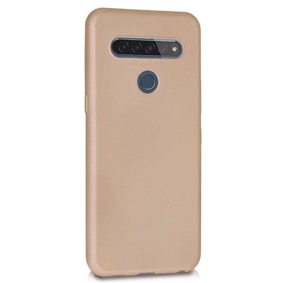 Microsonic Matte Silicone LG K51S Kılıf Gold 2