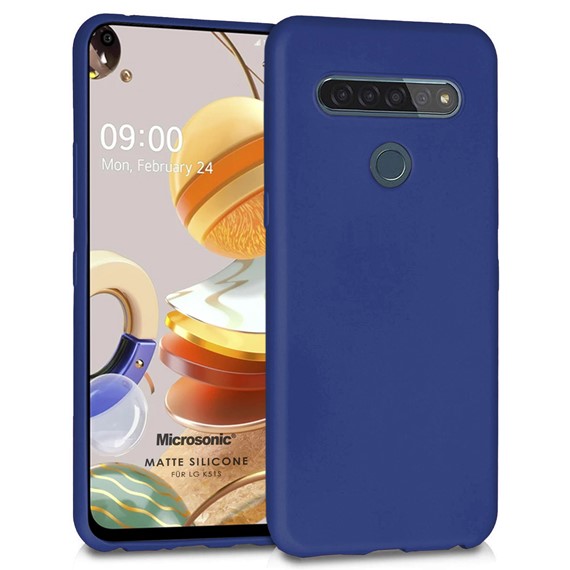 Microsonic Matte Silicone LG K51S Kılıf Lacivert 1