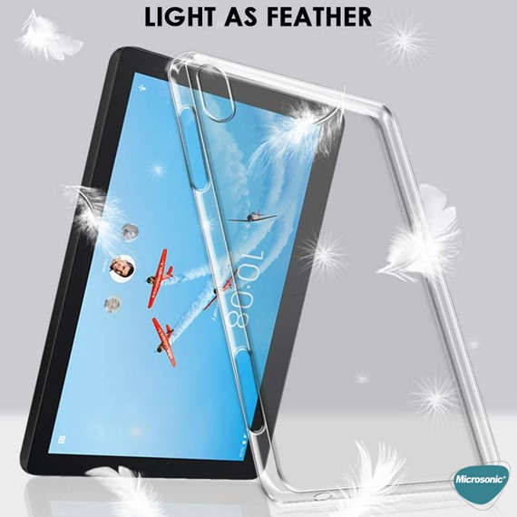 Microsonic Lenovo Tab E10 TB-X104F 10 1 Kılıf ZA470059TR Transparent Soft Beyaz 4