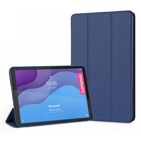 Microsonic Lenovo Tab M10 3 Nesil 10 1 Kılıf TB-328F Slim Translucent Back Smart Cover Lacivert 1