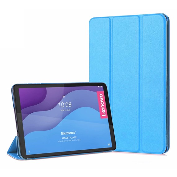 Microsonic Lenovo Tab M10 3 Nesil 10 1 Kılıf TB-328F Slim Translucent Back Smart Cover Mavi 1