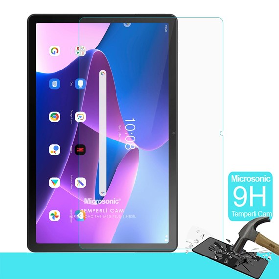 Microsonic Lenovo Tab M10 Plus 3 Nesil 10 6 TB-125F-TB-128F Tempered Glass Cam Ekran Koruyucu 2