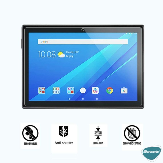 Microsonic Lenovo Tab M10 TB-X505F 10 1 ZA4G0072TR Tempered Glass Screen Protector 4