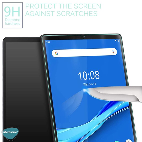 Microsonic Lenovo Tab M10 Plus TB-X606F 10 3 ZA5T0215TR Tempered Glass Screen Protector 5