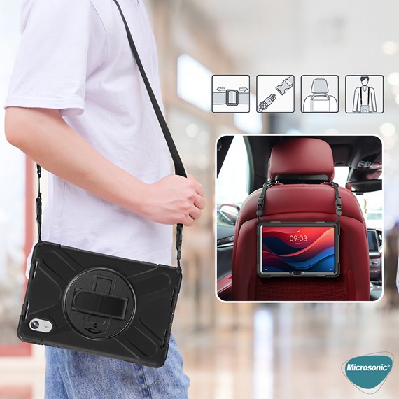 Microsonic Lenovo Tab M11 Kılıf Heavy Defender Siyah 2