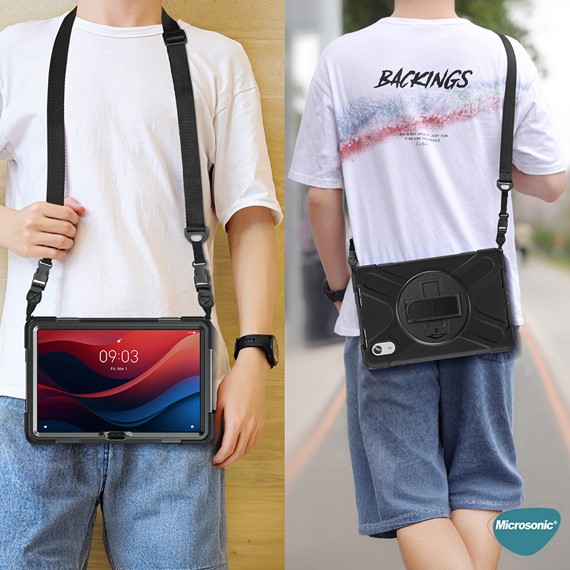 Microsonic Lenovo Tab M11 Kılıf Heavy Defender Siyah 3