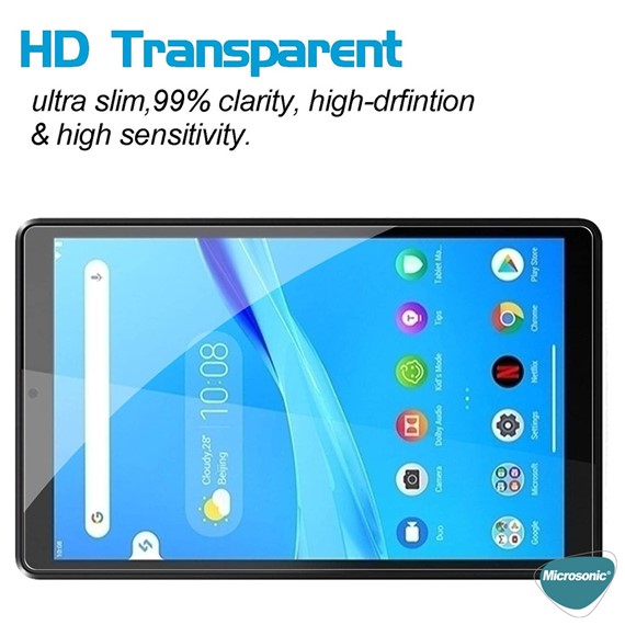 Microsonic Lenovo Tab M8 TB-8505F 8 ZA5G0100TR Tempered Glass Cam Ekran Koruyucu 6