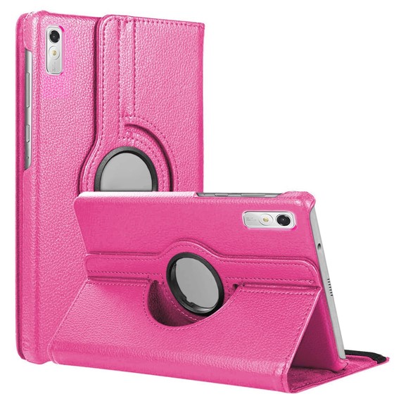 Microsonic Lenovo Tab P11 Pro 2 Nesil Kılıf ZAB50094TR 360 Rotating Stand Deri Pembe 1