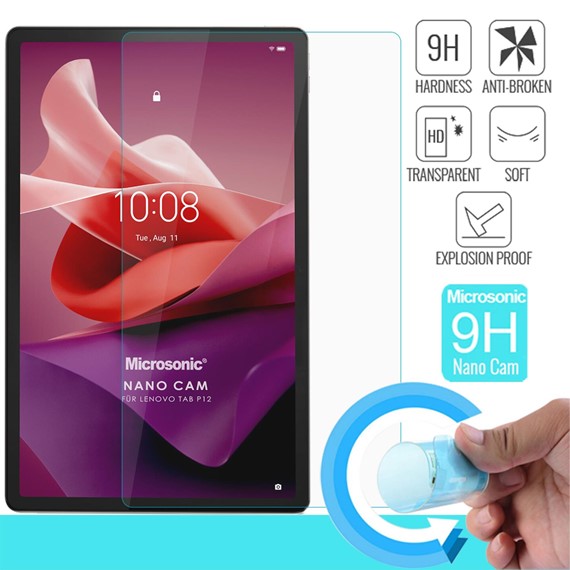 Microsonic Lenovo Tab P12 Nano Glass Cam Ekran Koruyucu 2