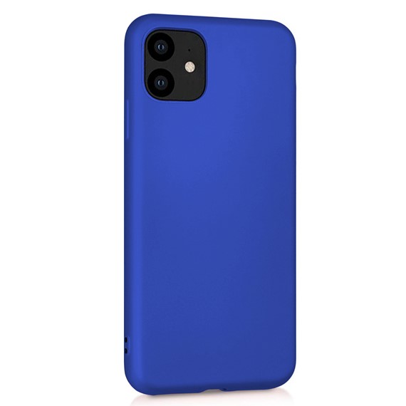 Microsonic Matte Silicone Apple iPhone 11 6 1 Kılıf Mavi 2