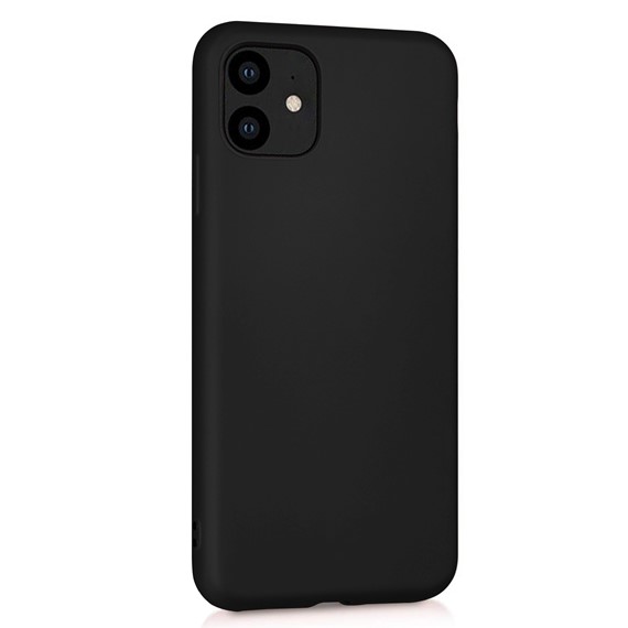 Microsonic Matte Silicone Apple iPhone 11 6 1 Kılıf Siyah 2