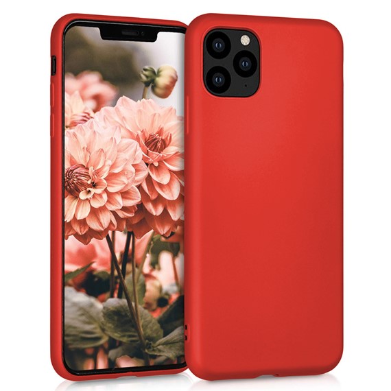 Microsonic Matte Silicone Apple iPhone 11 Pro Max 6 5 Kılıf Kırmızı 1