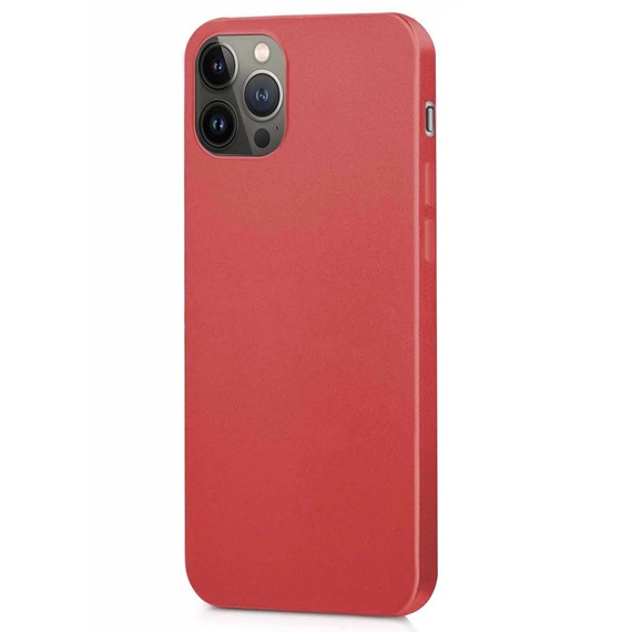 Microsonic Matte Silicone Apple iPhone 14 Pro Kılıf Kırmızı 2