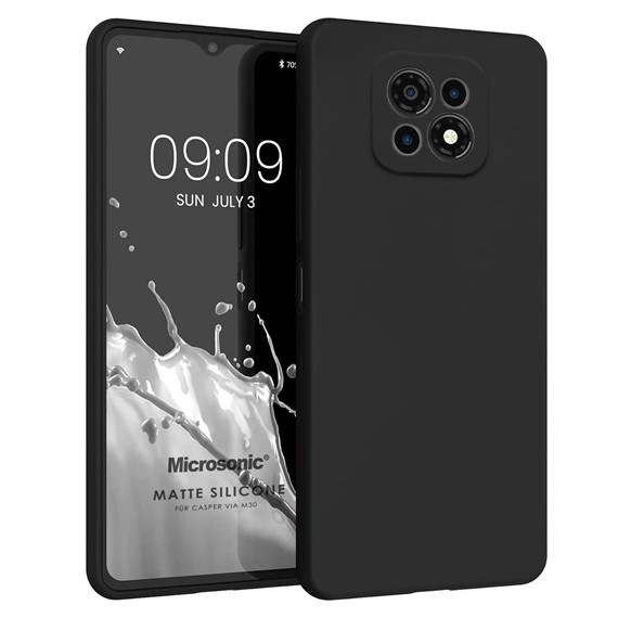 Microsonic Matte Silicone Casper Via M30 Plus Kılıf Siyah 1