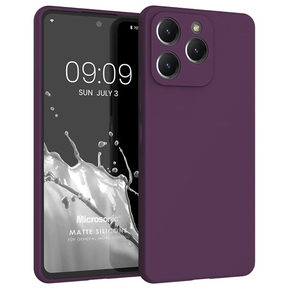 Microsonic Matte Silicone General Mobile Era 50 Kılıf Mor 1