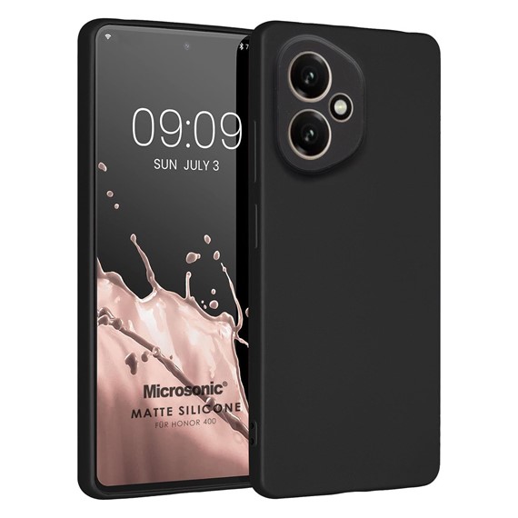 Microsonic Matte Silicone Honor 400 Kılıf Siyah 1