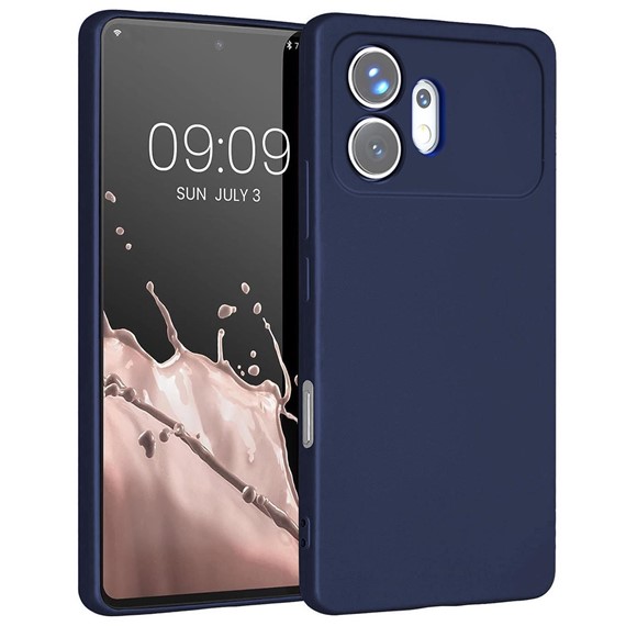 Microsonic Matte Silicone Honor 600 5G Kılıf Lacivert 1