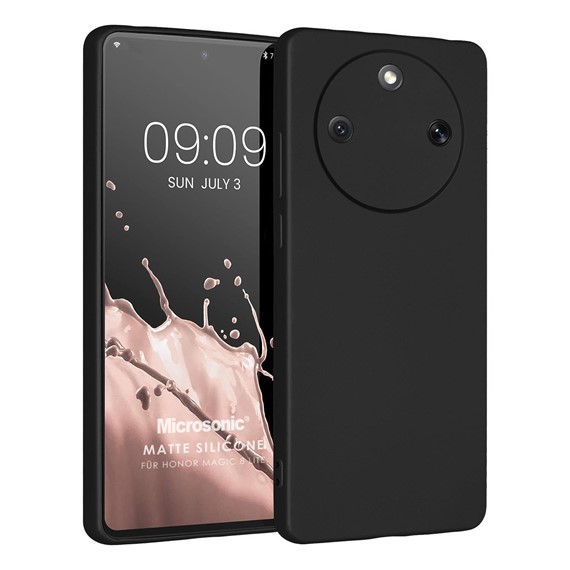 Microsonic Matte Silicone Honor Magic 8 Lite Kılıf Siyah 1