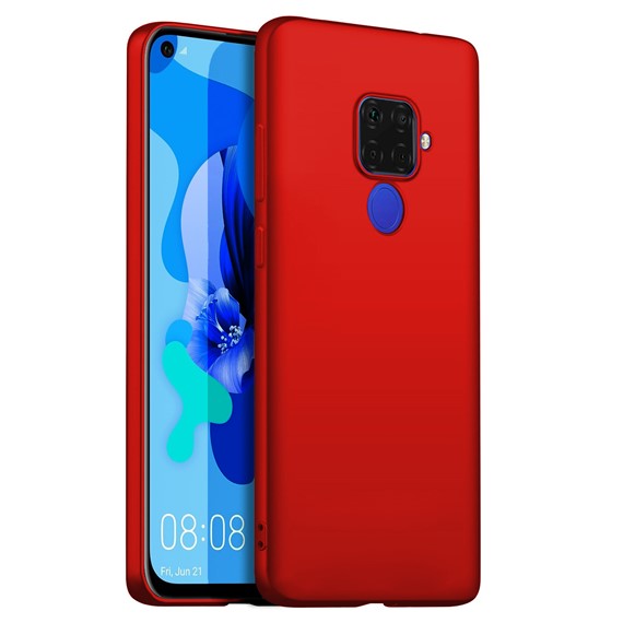 Microsonic Matte Silicone Huawei Mate 30 Lite Kılıf Kırmızı 1