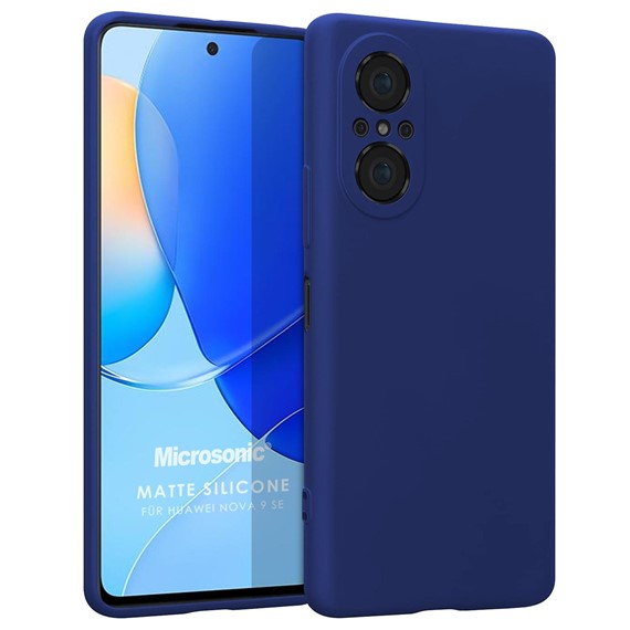 Microsonic Matte Silicone Huawei Nova 9 SE Kılıf Lacivert 1