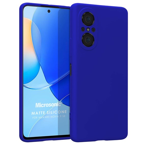 Microsonic Matte Silicone Huawei Nova 9 SE Kılıf Mavi 1