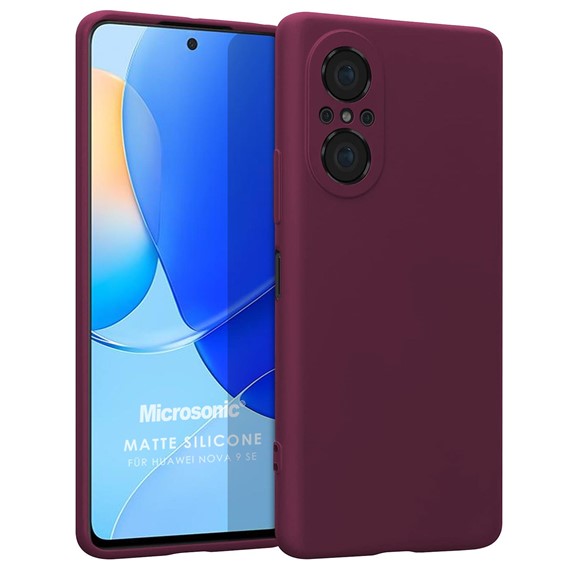 Microsonic Matte Silicone Huawei Nova 9 SE Kılıf Mor 1