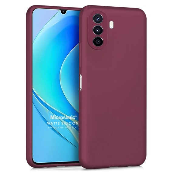 Microsonic Matte Silicone Huawei Nova Y70 Kılıf Mor 1