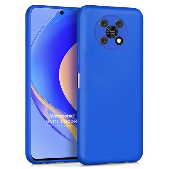 Microsonic Matte Silicone Huawei Nova Y90 Kılıf Mavi 1