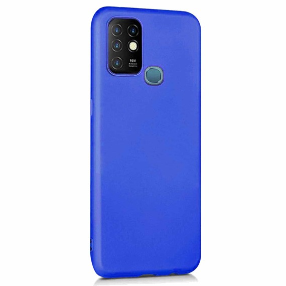 Microsonic Matte Silicone Infinix Hot 10 Kılıf Mavi 2