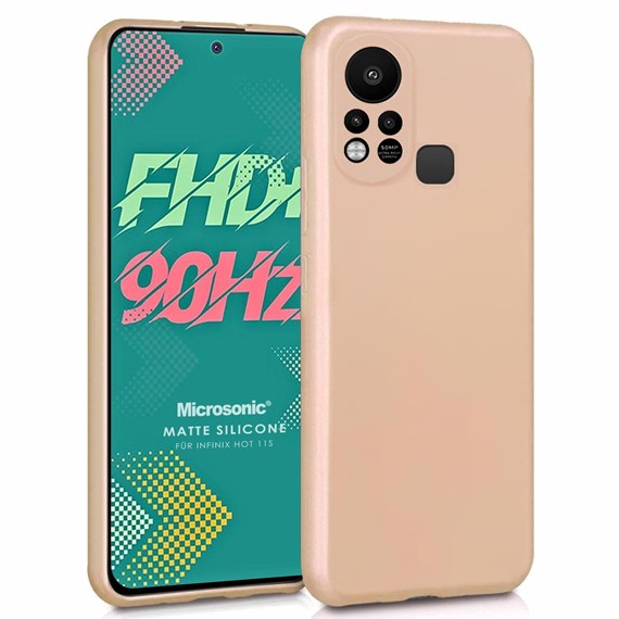 Microsonic Matte Silicone Infinix Hot 11S Kılıf Gold 1