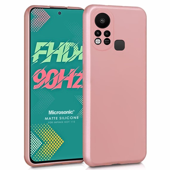 Microsonic Matte Silicone Infinix Hot 11S Kılıf Rose Gold 1